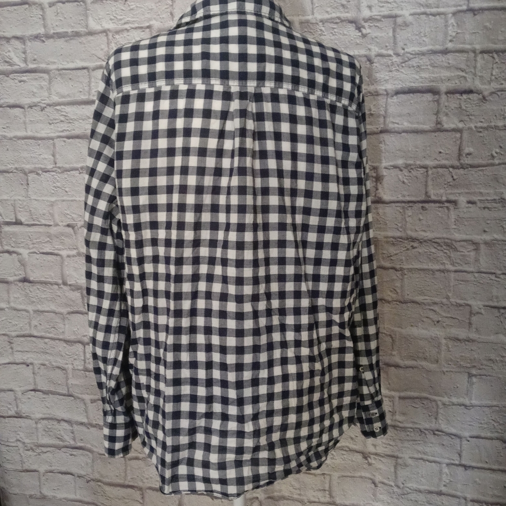 SOLD | J. Crew Gingham Long Sleeve Button Up Top - Picture 7 of 10